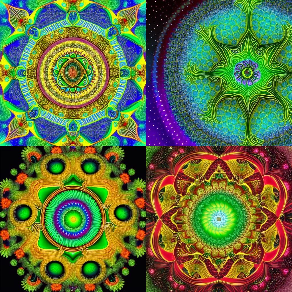 Buddhist ohm, spiral fractal teardrop koch snowflake,galaxie...