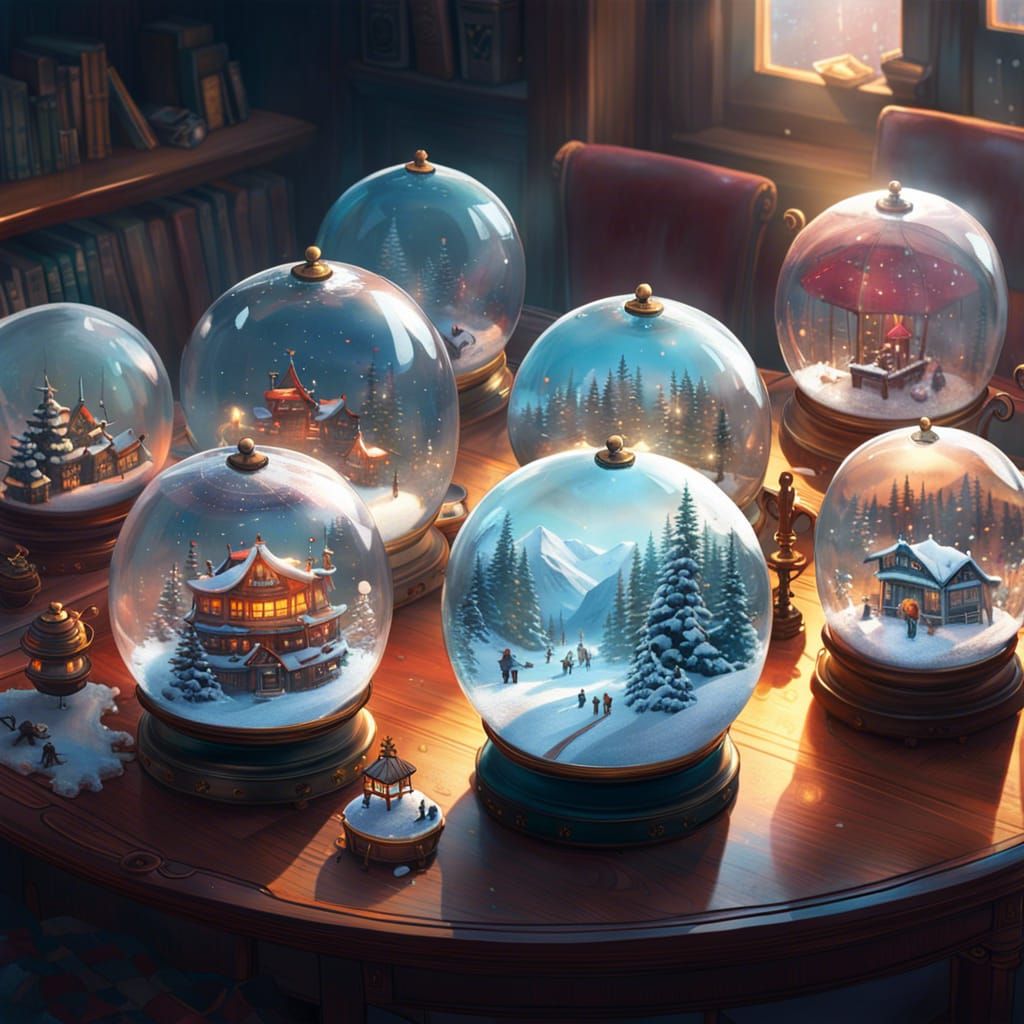 Snow Globe Museum AI Generated Artwork NightCafe Creator