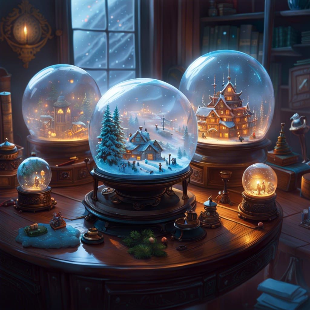 Snow Globe Museum AI Generated Artwork NightCafe Creator