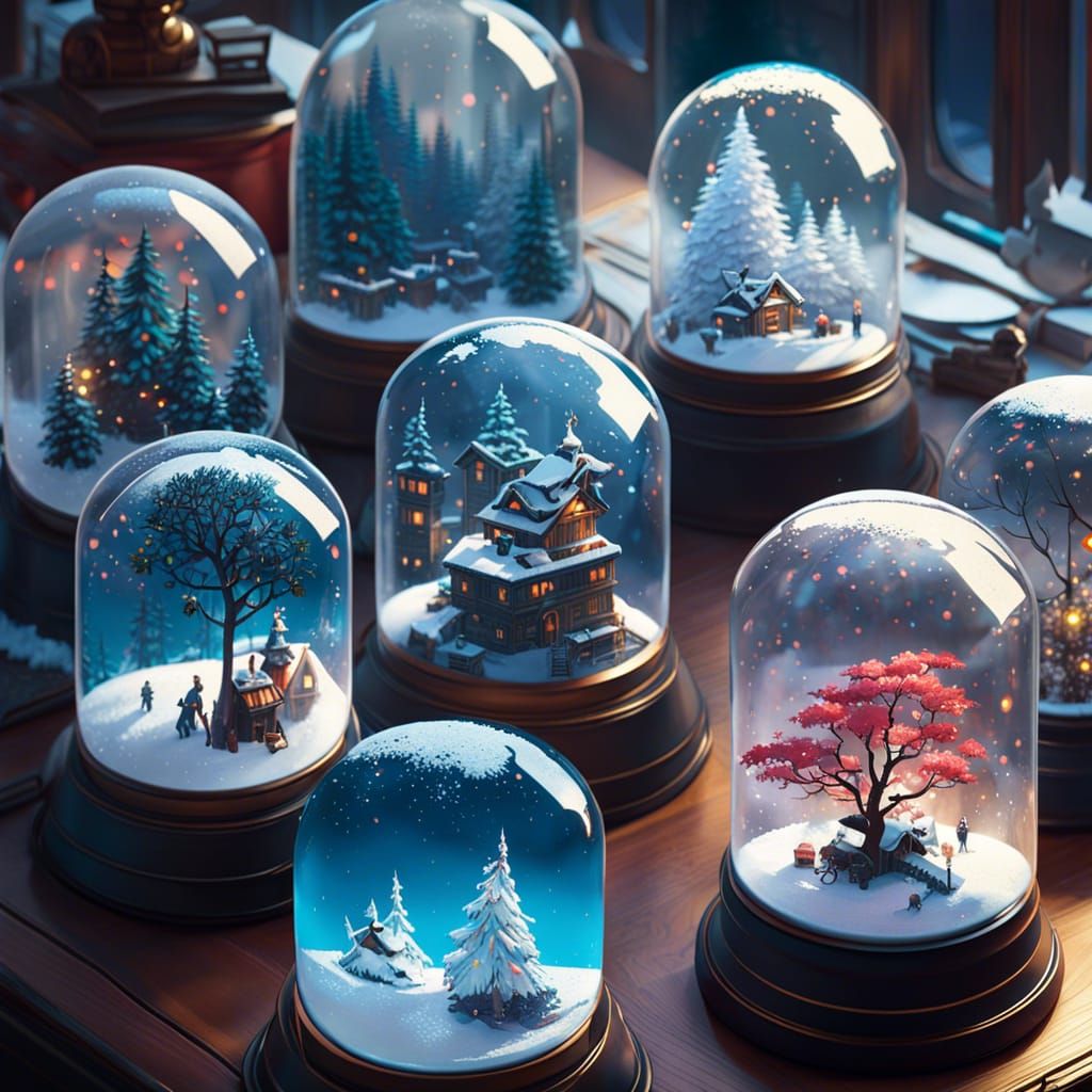 Snow Globe Museum AI Generated Artwork NightCafe Creator
