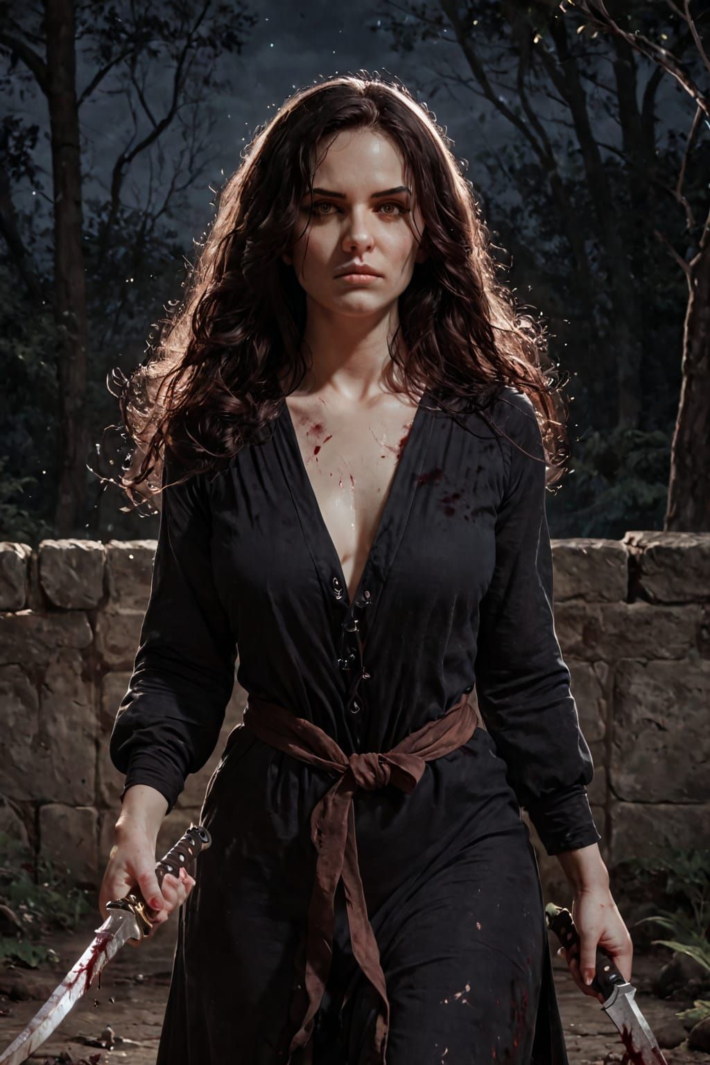 Vampire Witch in the Woods