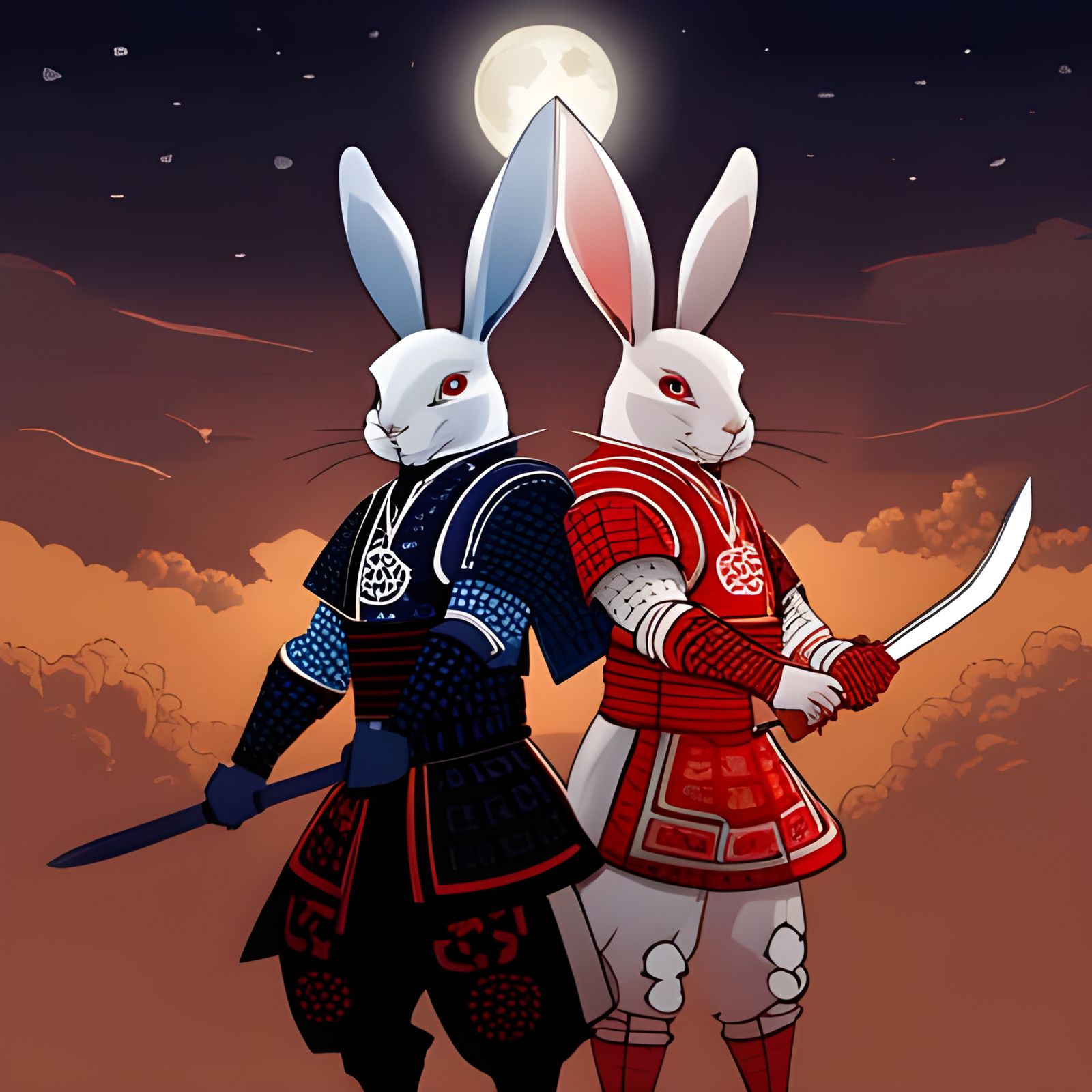 Teenage mutant hero rabbits 😆  by @Artificial Intelligence Artist