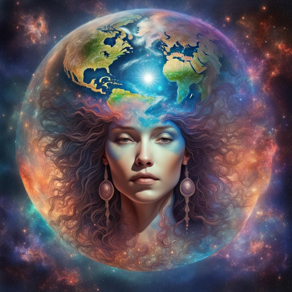 mother earth in the universe - AI Generated Artwork - NightCafe Creator