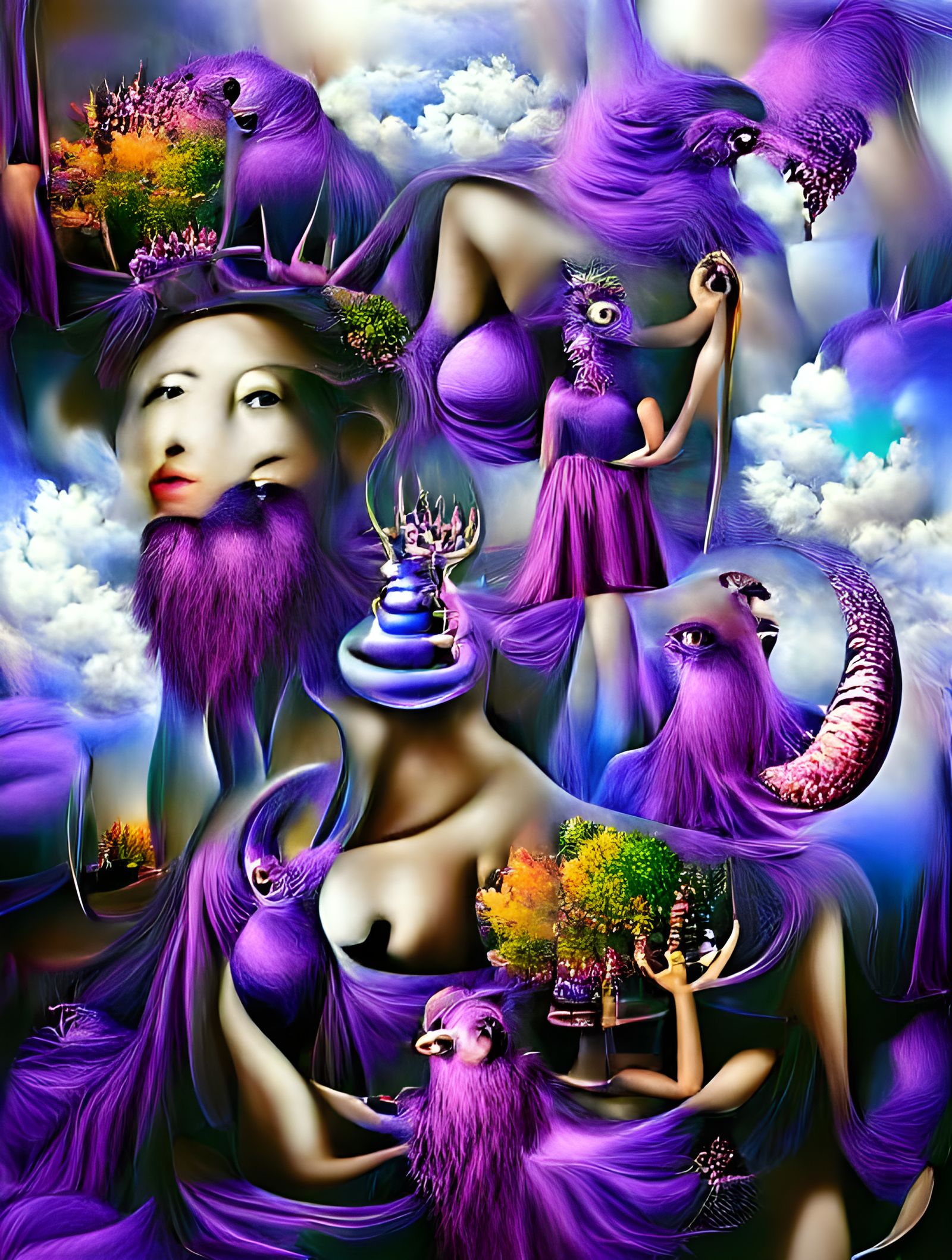 Purple creation goddess
