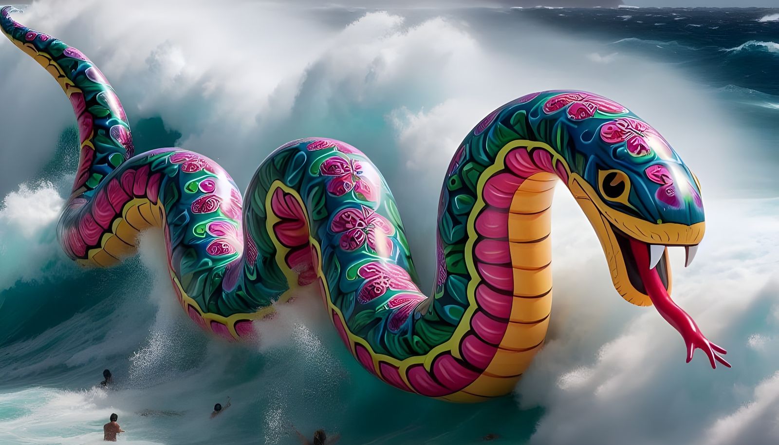 Surfing snake