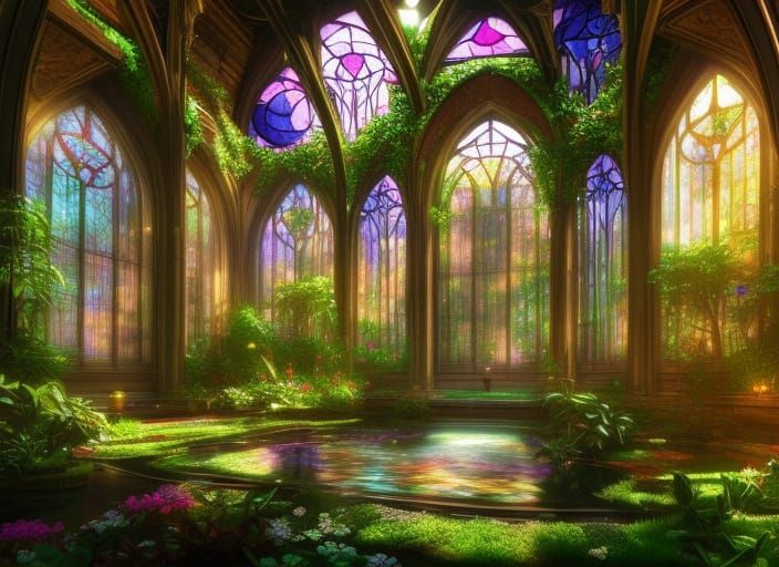 Stained glass Atrium  by @Dhanishta