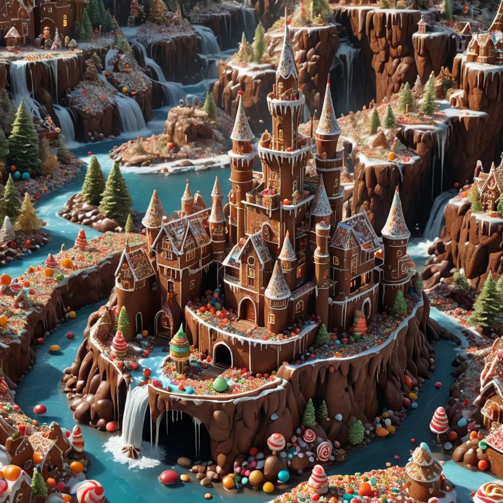 Gingerbread wonderland  by @Superbear