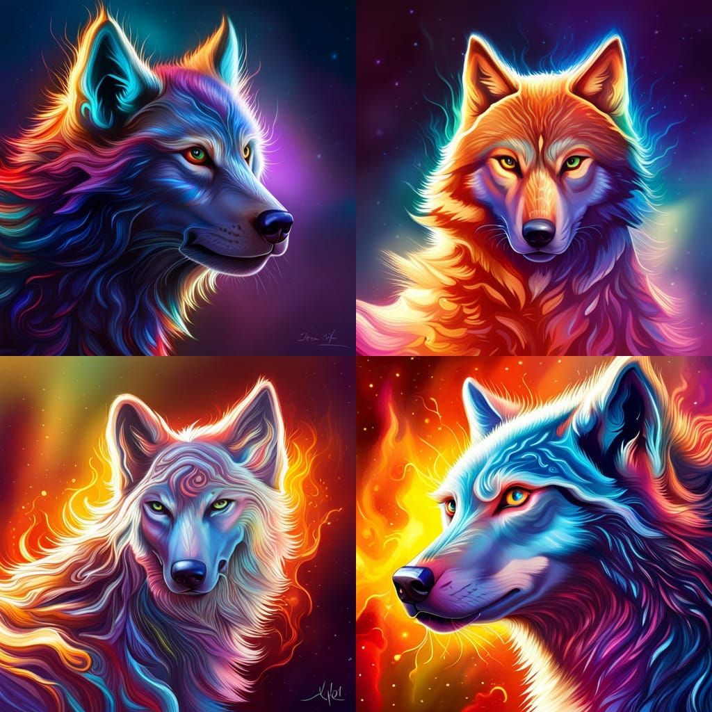 cosmic wolf - AI Generated Artwork - NightCafe Creator