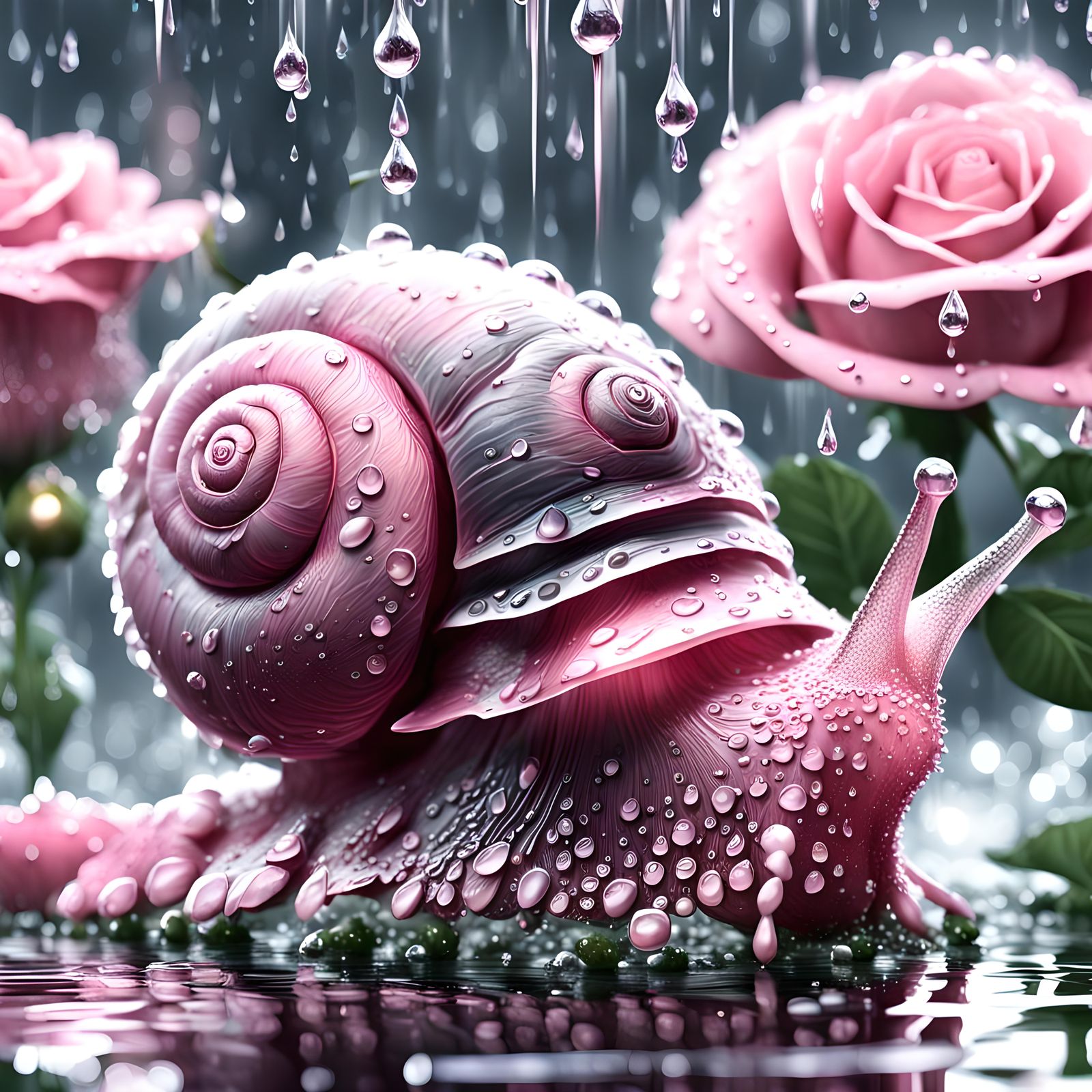Rare Pink Blossom Snail  by @Jenna Ivy