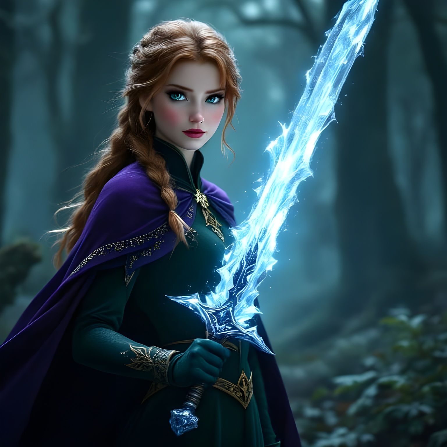 Ice sword mirrors the icy glare of Anna princess of Arendelle  by @Gary Murakami