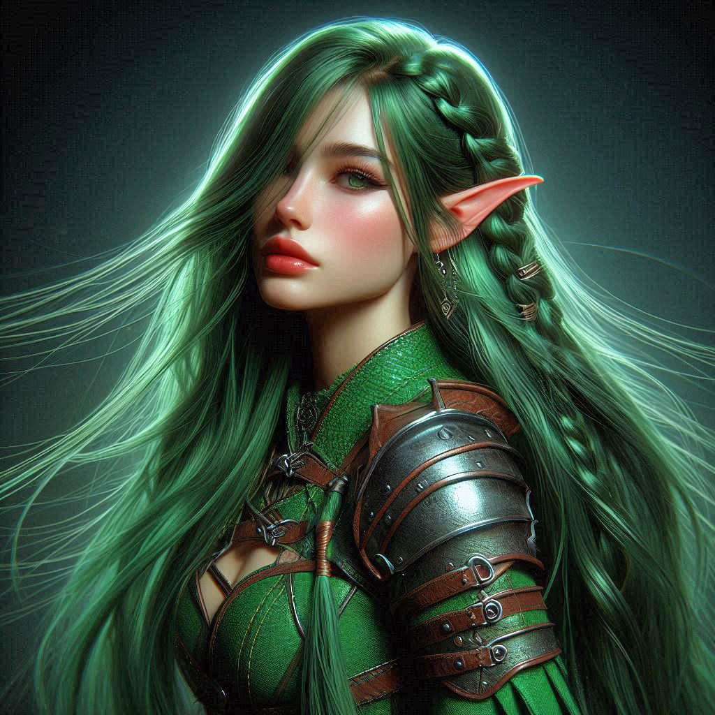 Green Elf close, head back