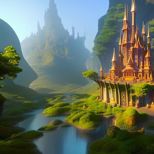 Rivendell, Disney, concept art, 3d digital art, Maya 3D, ZBr...