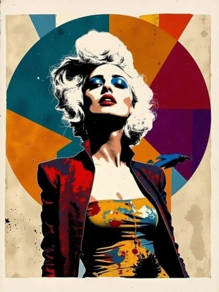 Lady Gaga Cruella Da'Ville, suede texture,  Magical realism,...