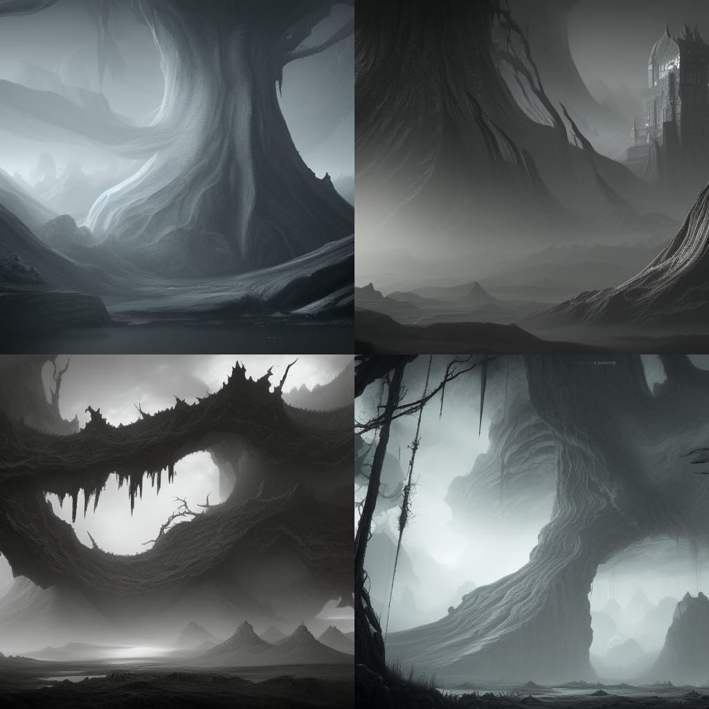 A lifeless void of a forest