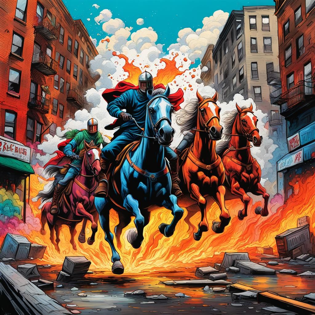 Knights in the street