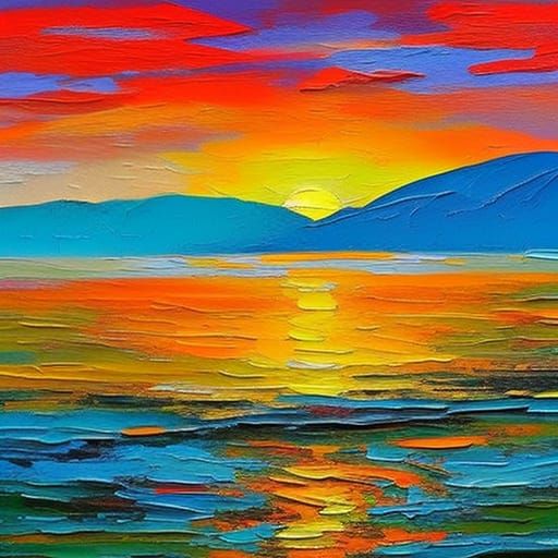 Sunset over the bay