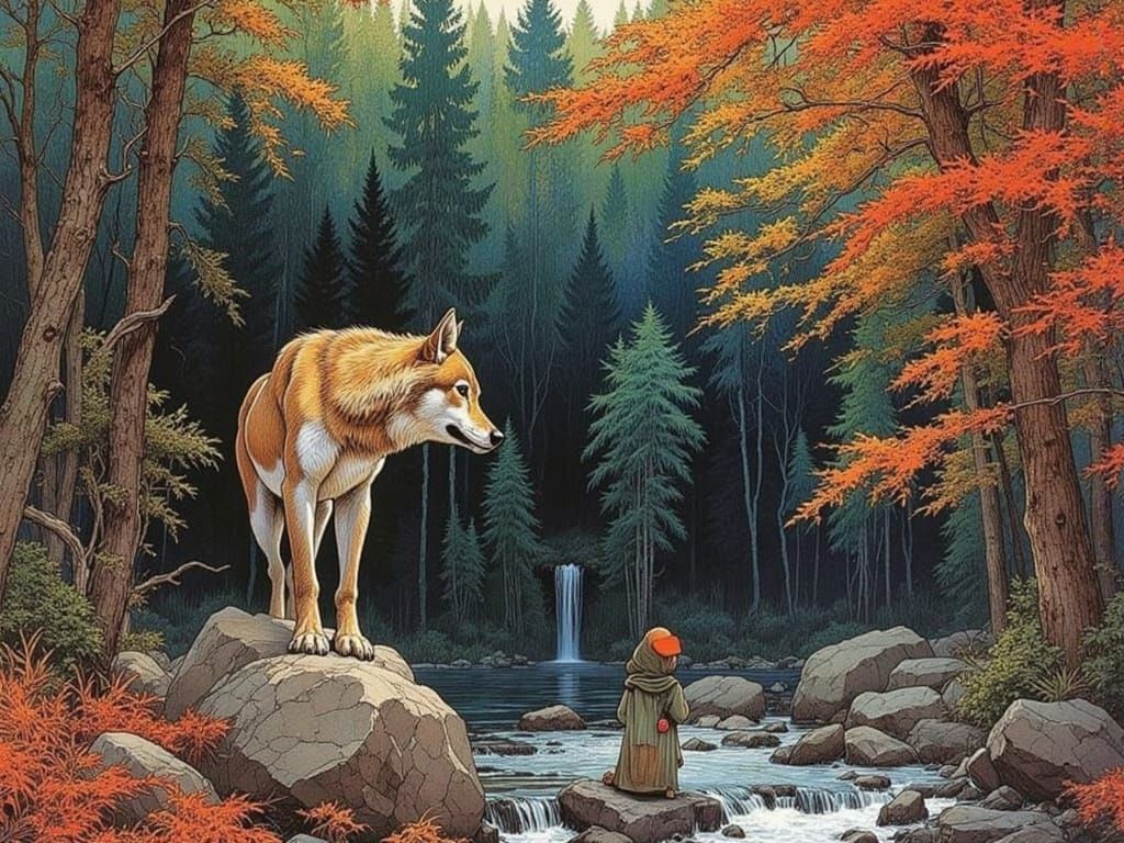 <lora:Nivis:0.5> <lora:Concelo:0.8> <lora:Virgulta:0.75>medium distance, ultra wide-angle, storytelling :: 16k, by Charles Vess & Mike Ploog...