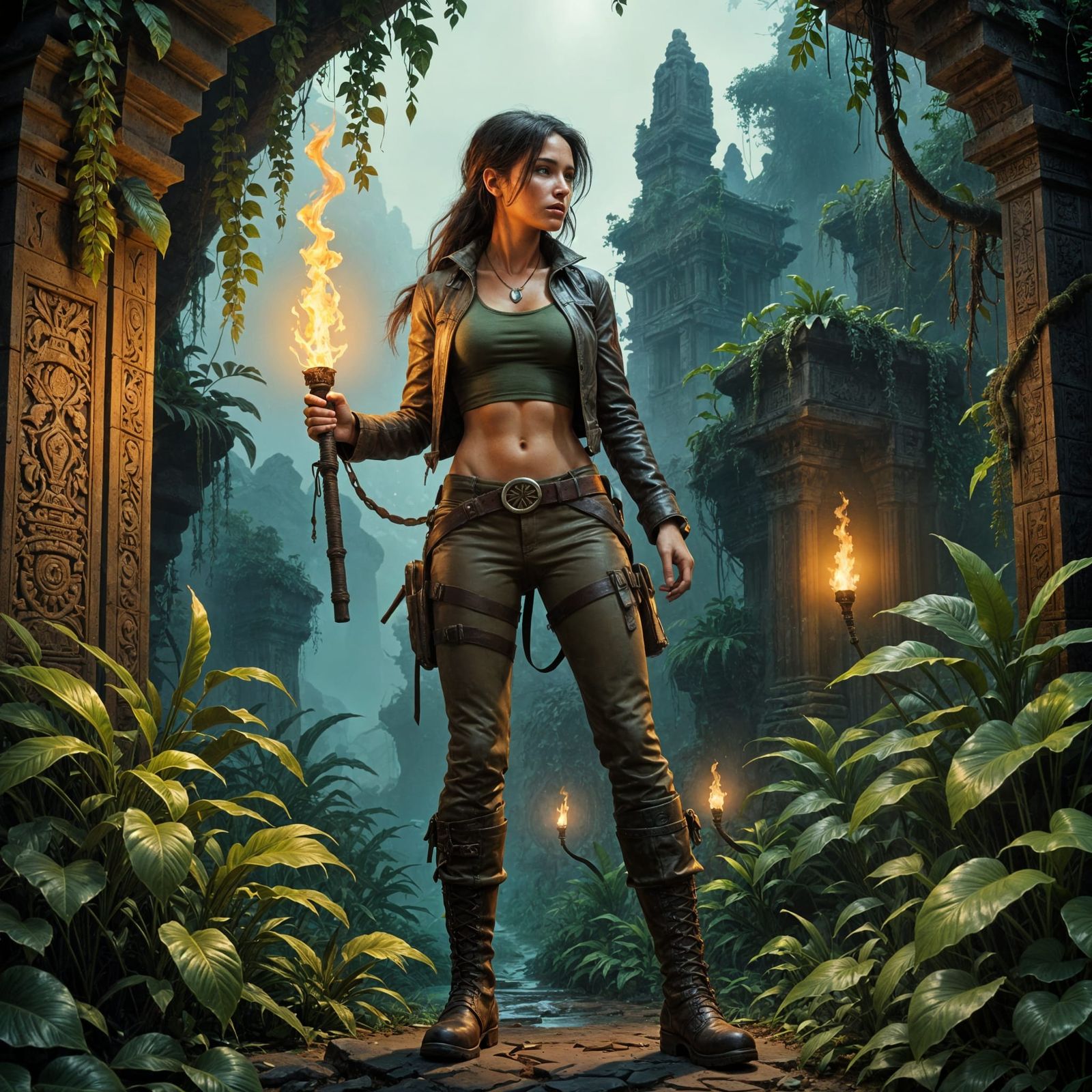 Lara Croft Explorer   by @Mumbai AI