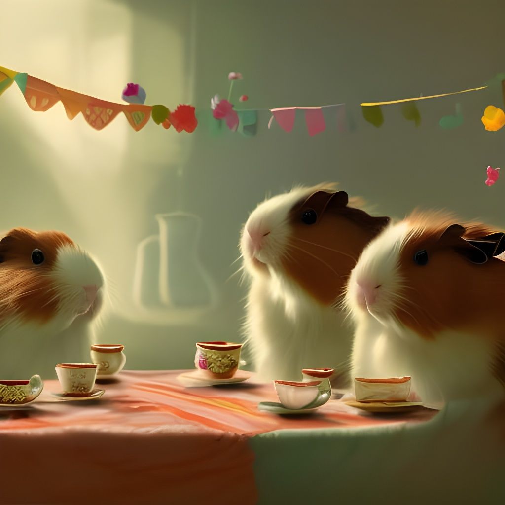 Just some guinea pigs having a tea party