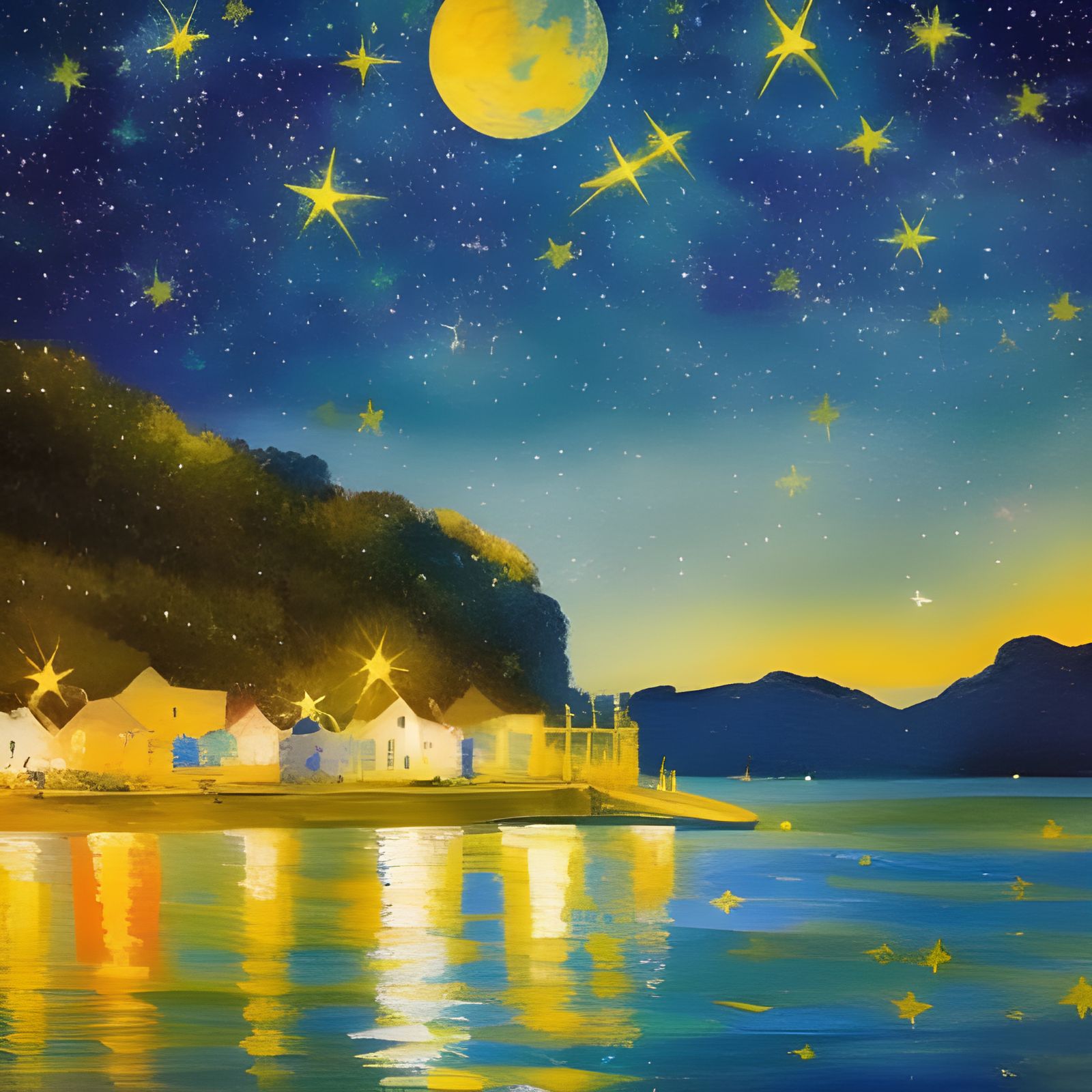Fairytale night sky