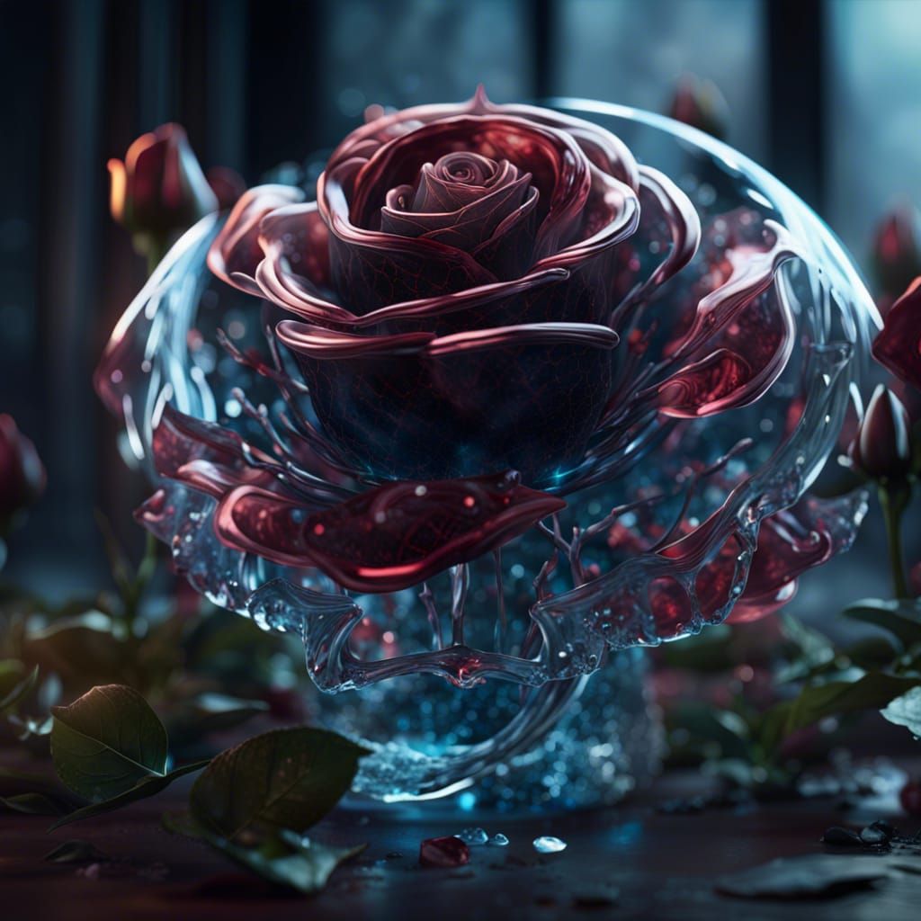 Glass Rose  by @noodles