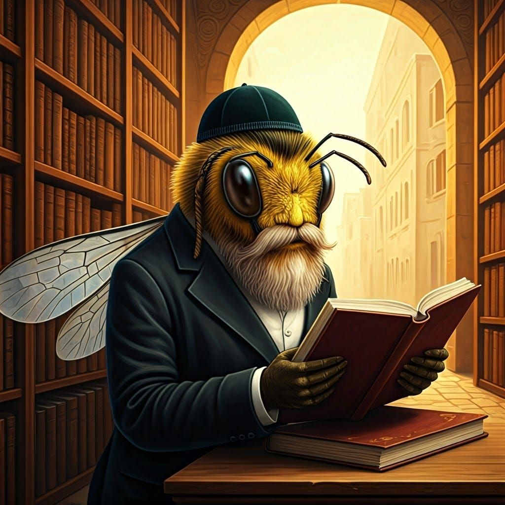 Sage Bee Scholar in Traditional Attire