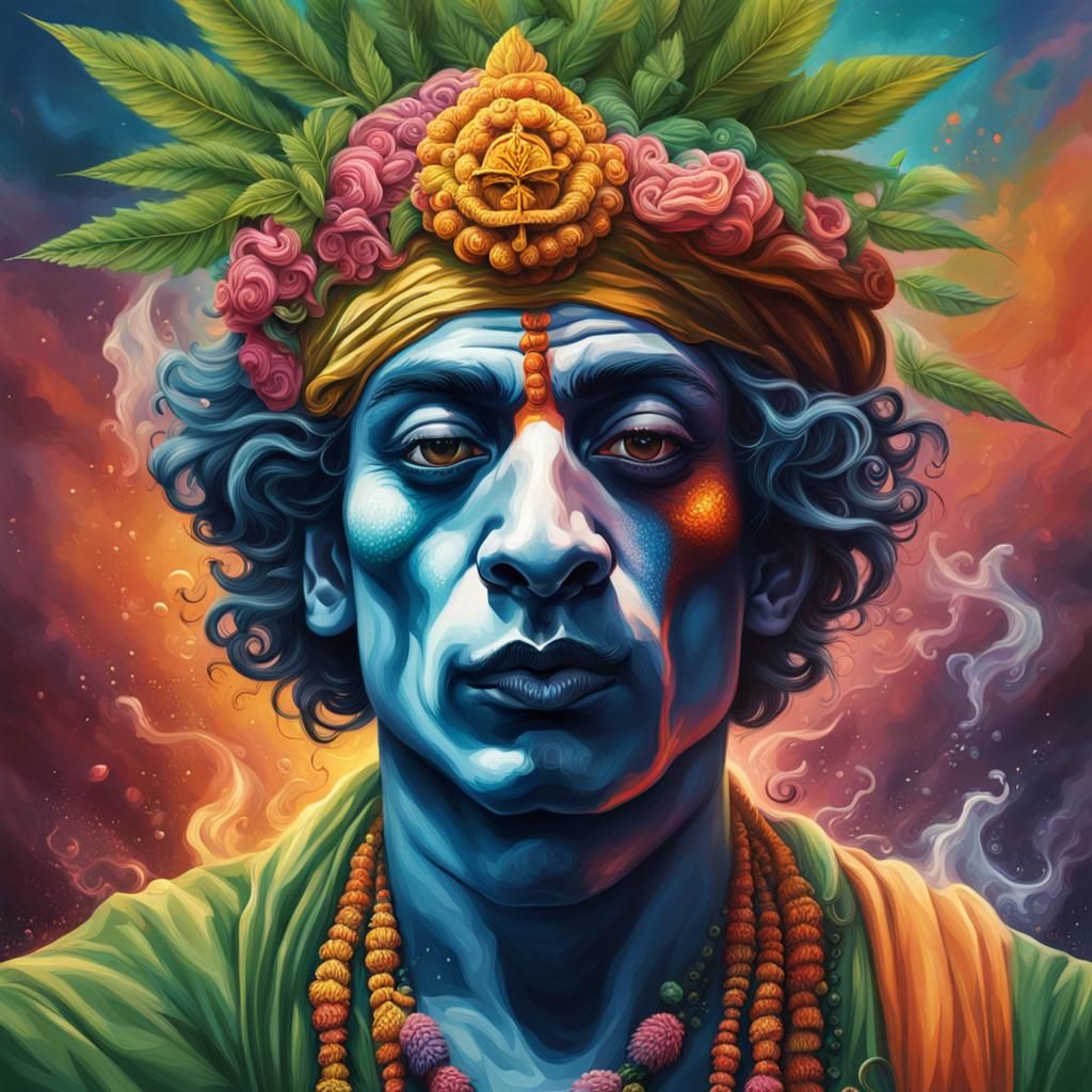 Hare Krishna smokes marijuana