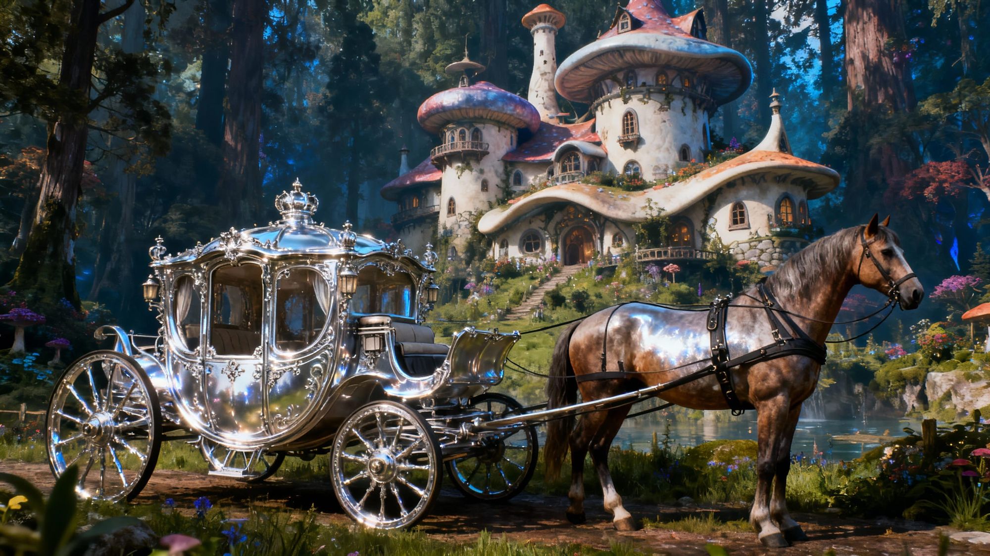 the fairy princess's carriage awaits