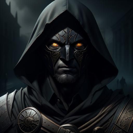 Man with hood and mask - AI Generated Artwork - NightCafe Creator