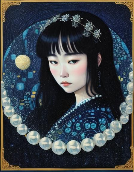 Dark blue & Pearls 7