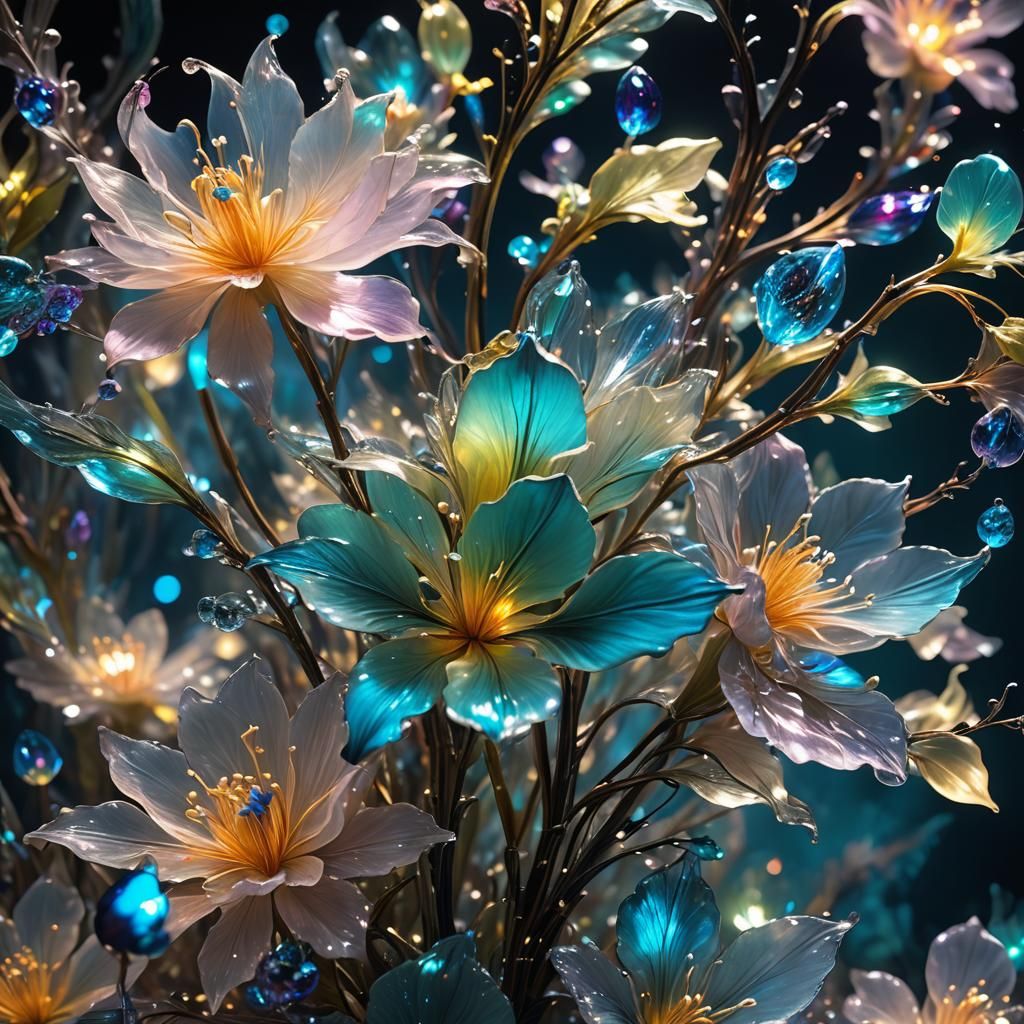 glass flowers  by @Daleone