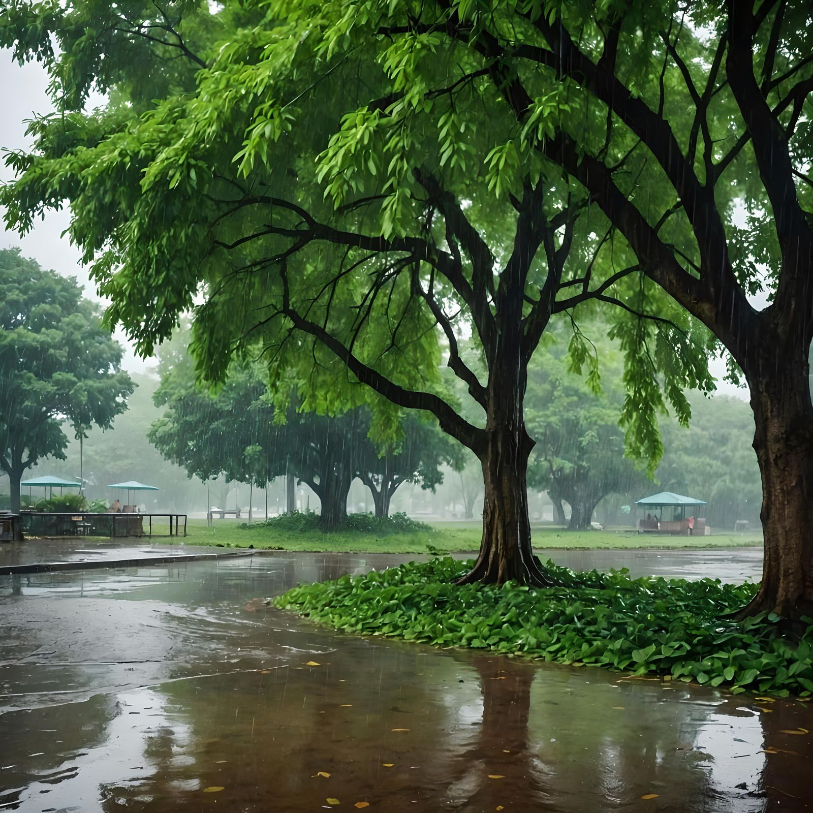 Raining