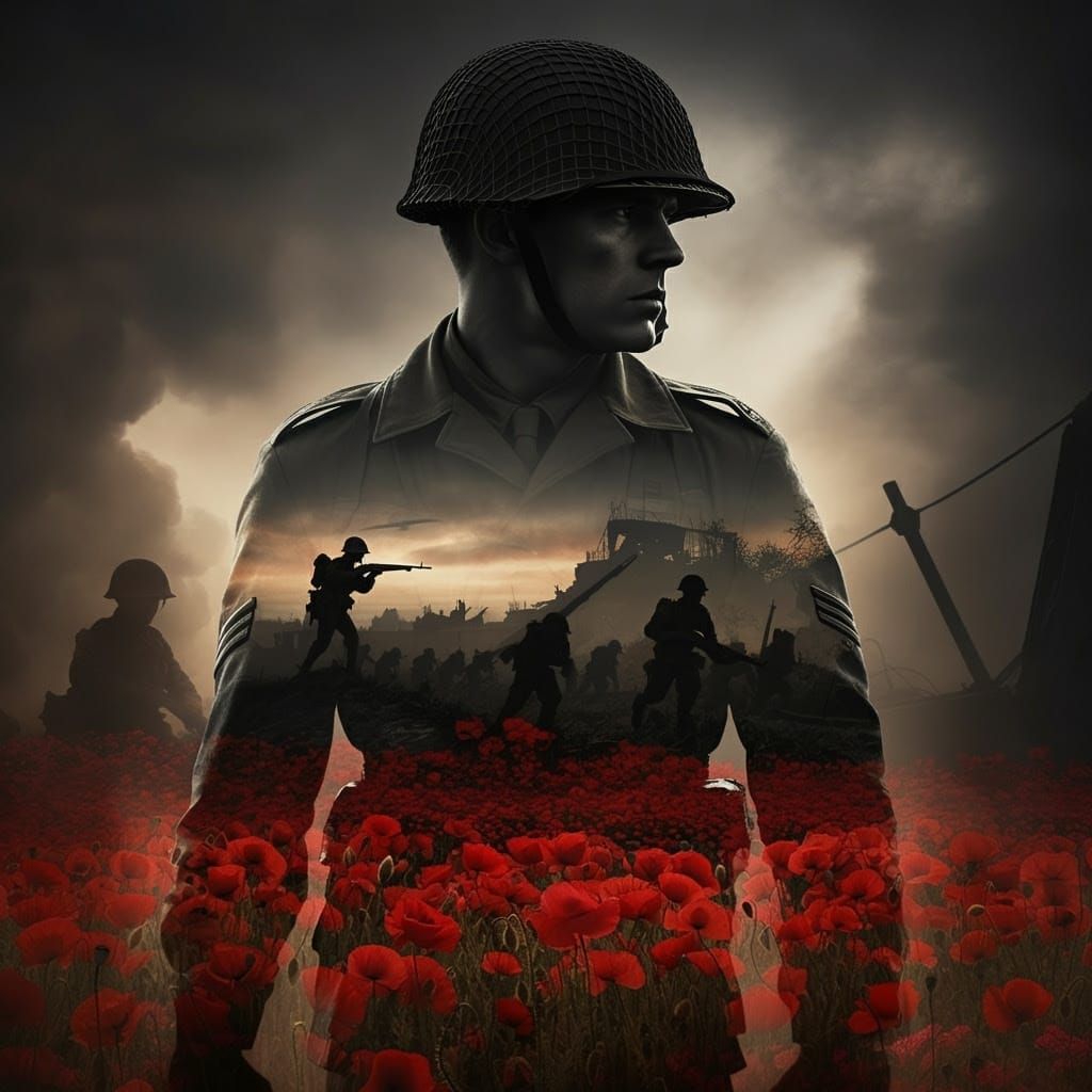 Silhouette art - soldiers of war  by @Vix