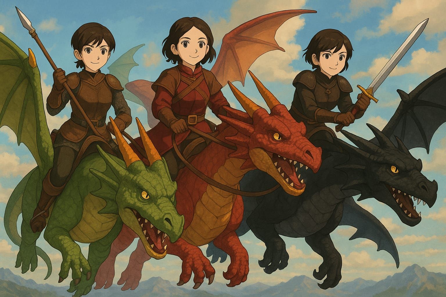 Warriors and Dragons in Flight