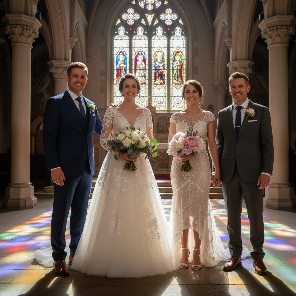 Proud dads at the wedding