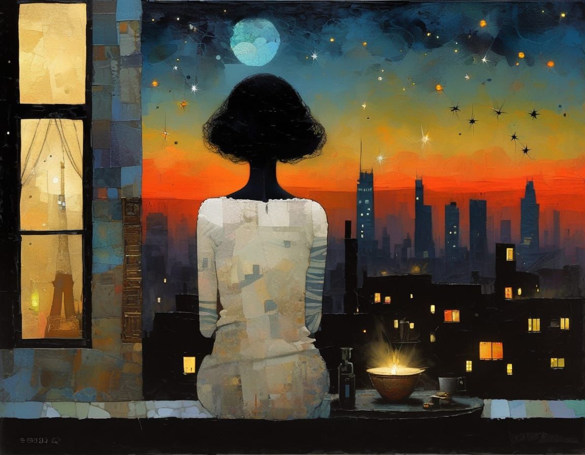 The awning of the stars across the sky... and the wreckage of the night  by @Somber Saurus