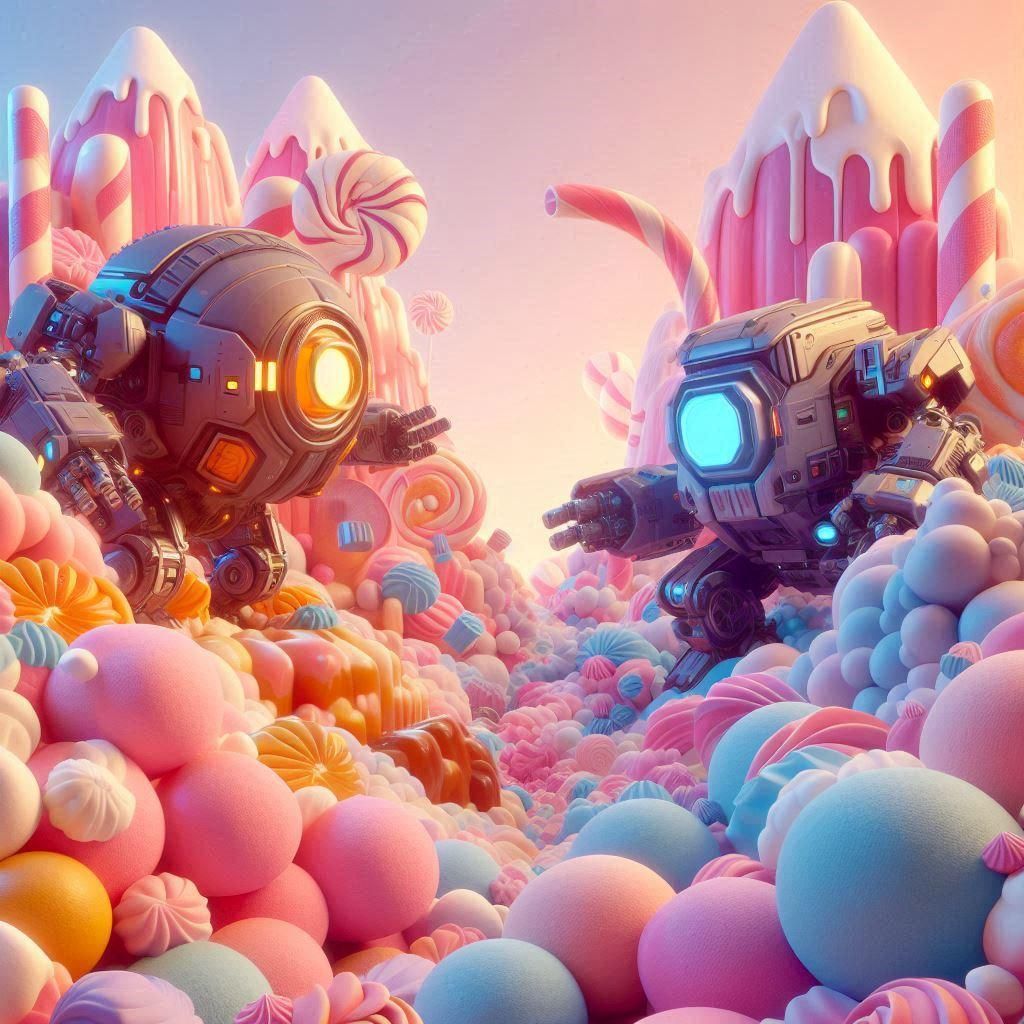 Battle borgs in candyland