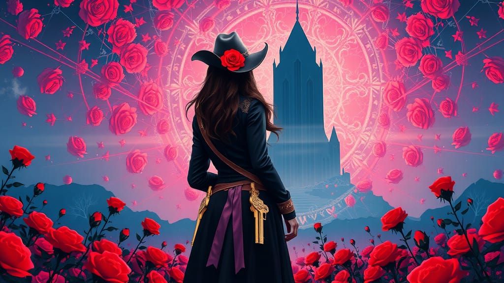 Dark Rose Ascendant in Gothic Splendor