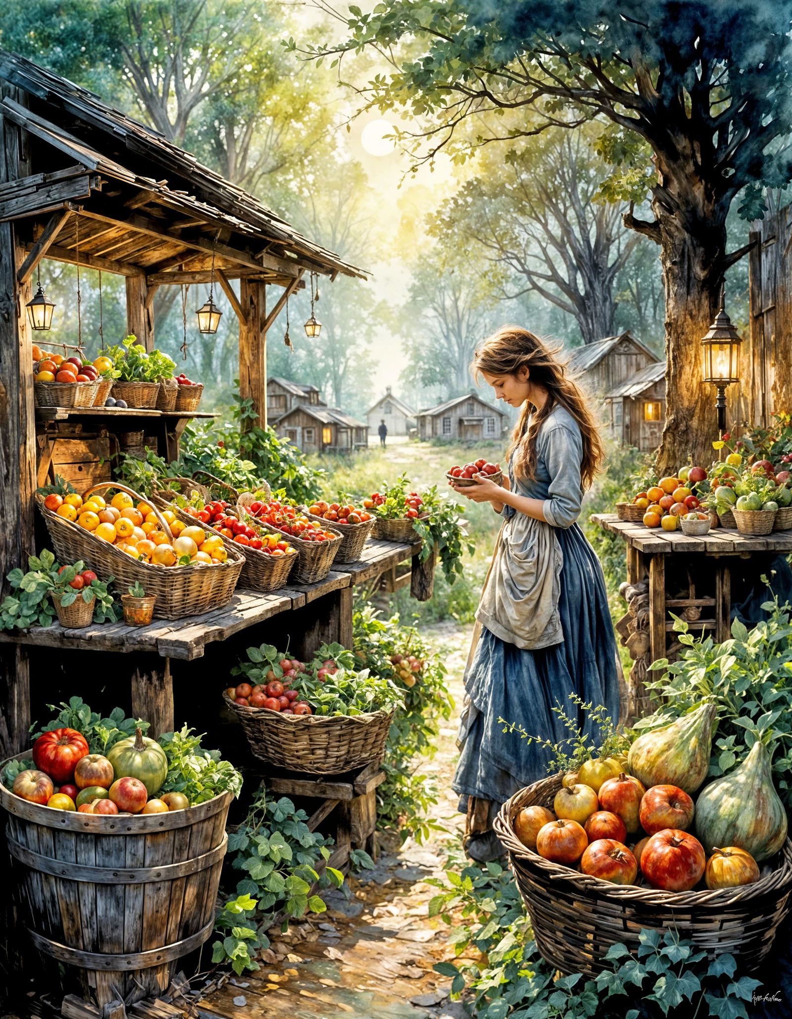 A rustic farmstand  by @Bera