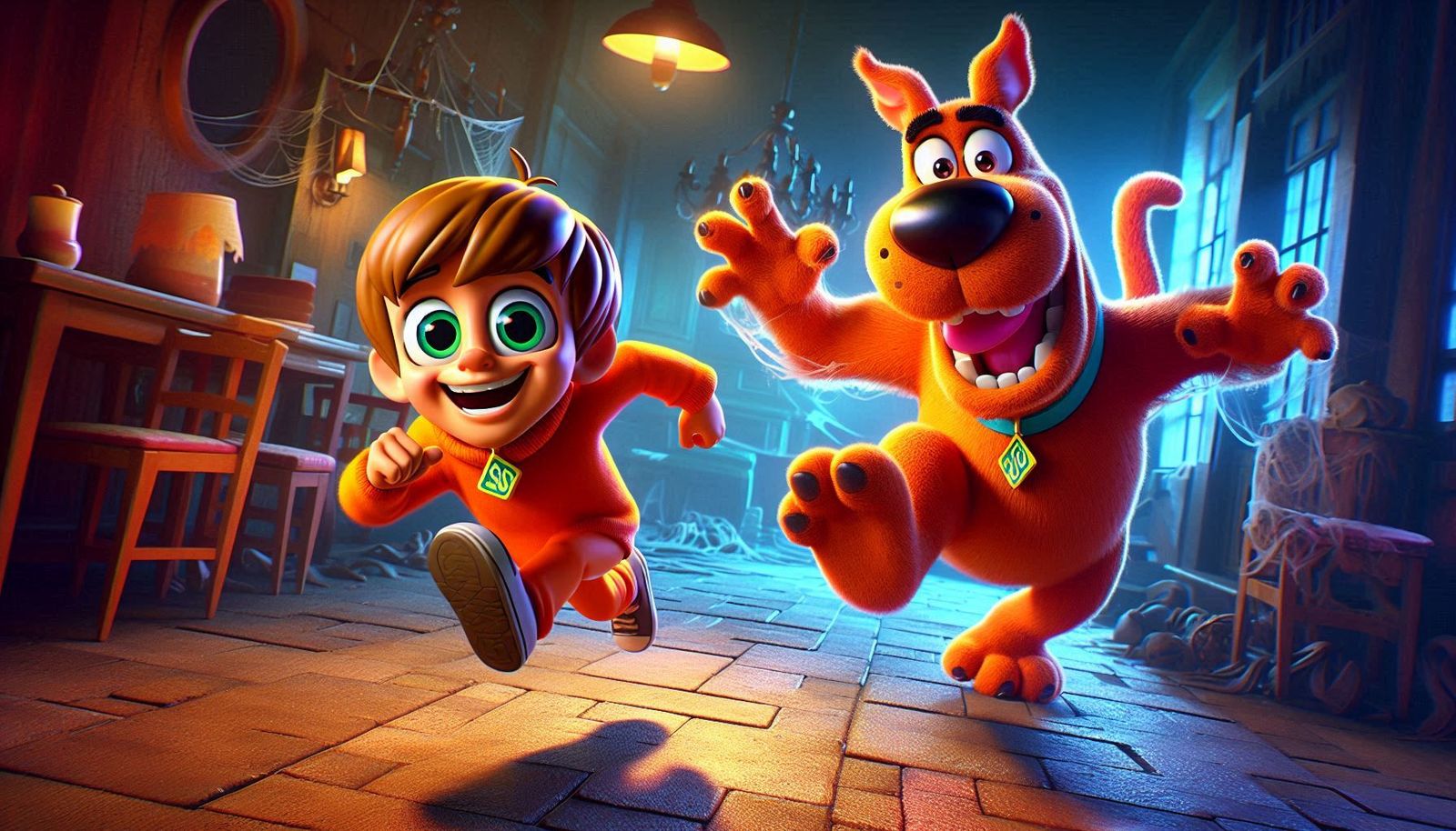 Baby Shaggy and Scooby-Doo