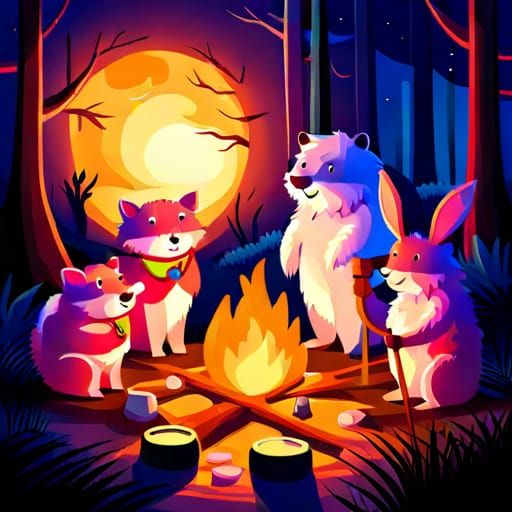 Friends in The Forest  by @Apok