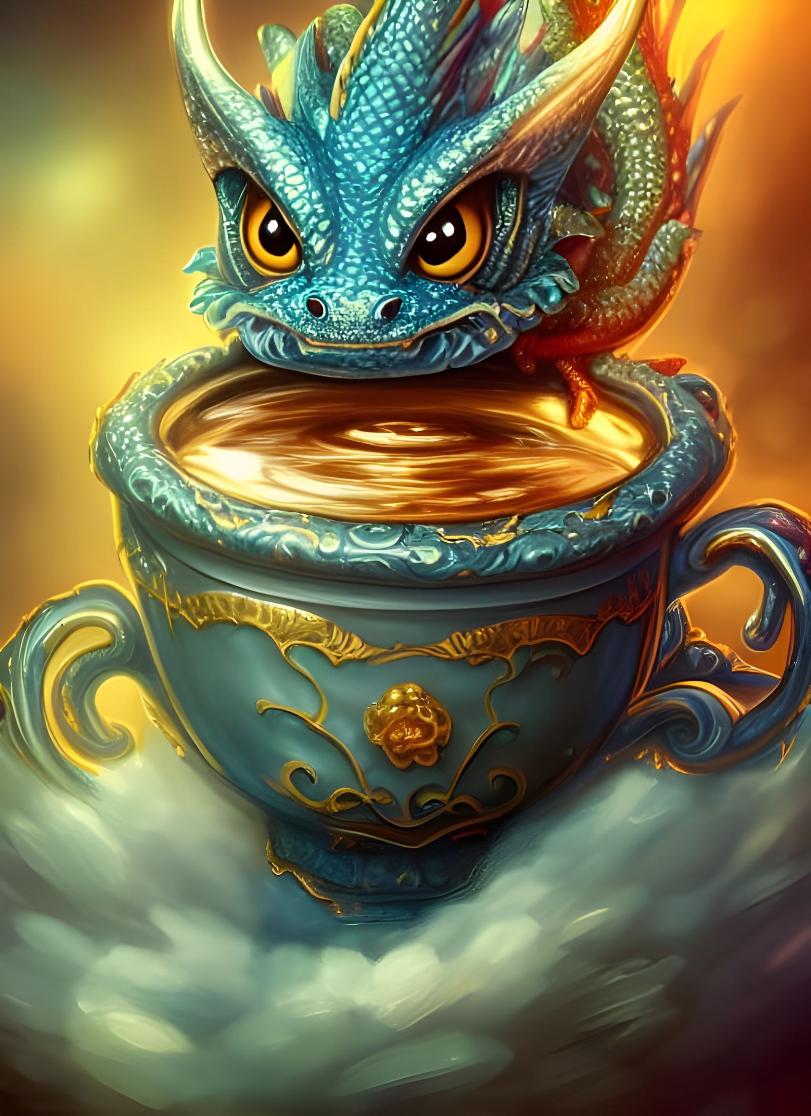 ✨🐉 ~ Dragon and the Goblet ~ 🐉✨  by @Sapphire Myst