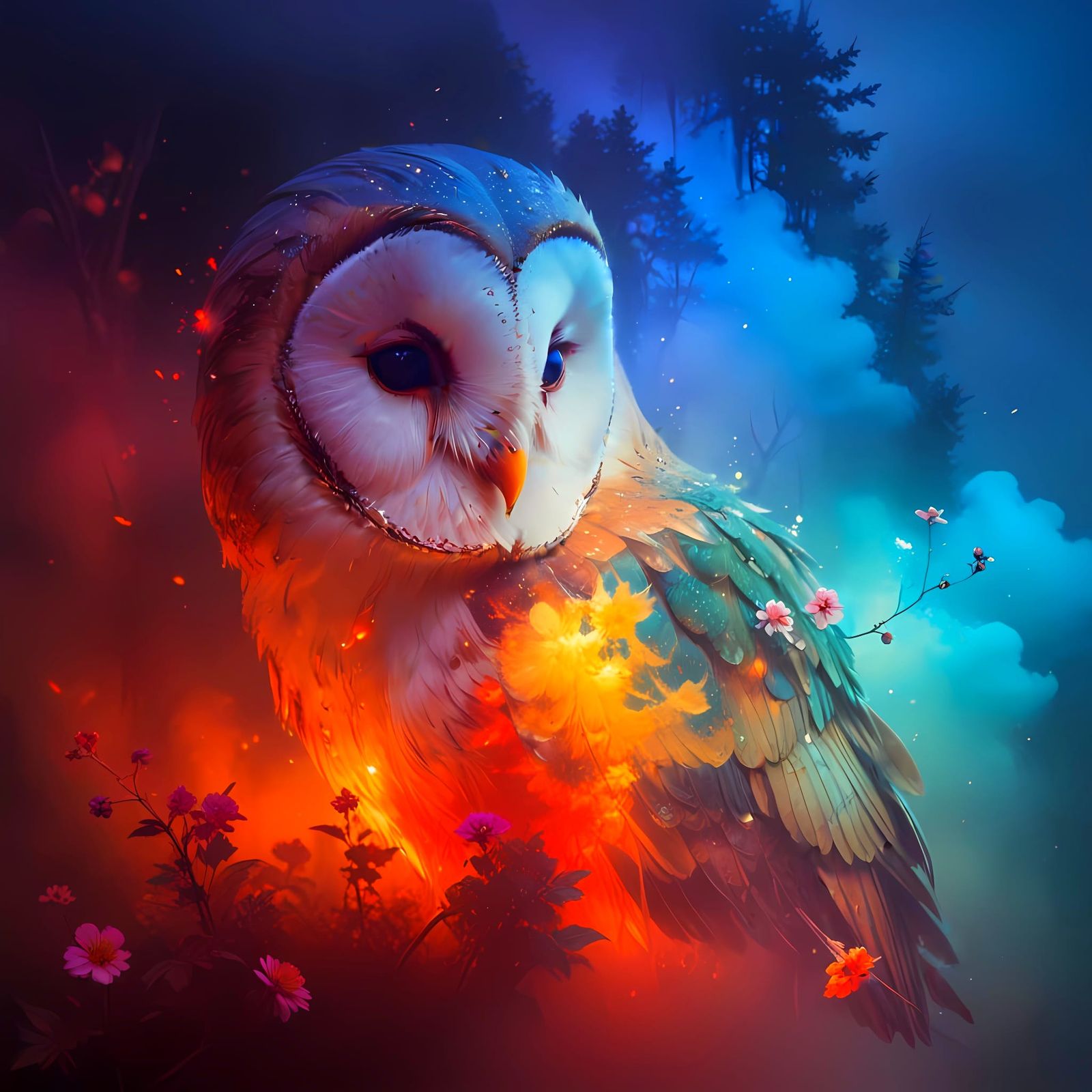 Barn Owl  by @Pwatopus