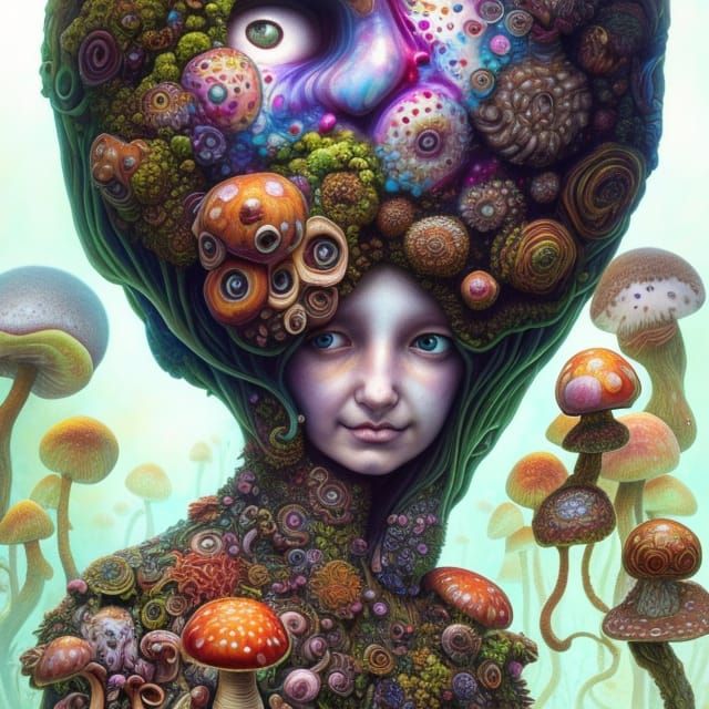 Fungi Girl 4531 - AI Generated Artwork - NightCafe Creator