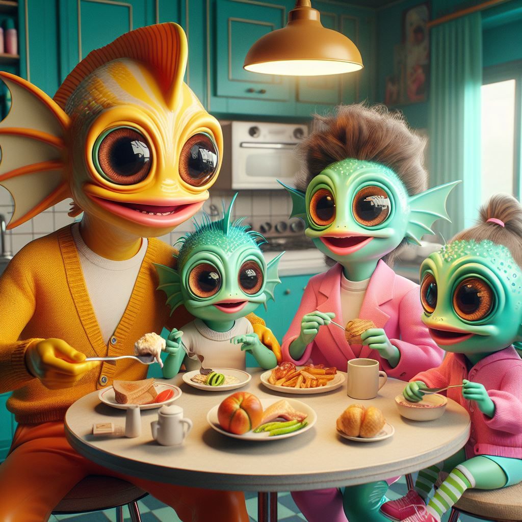 fish-like alien family