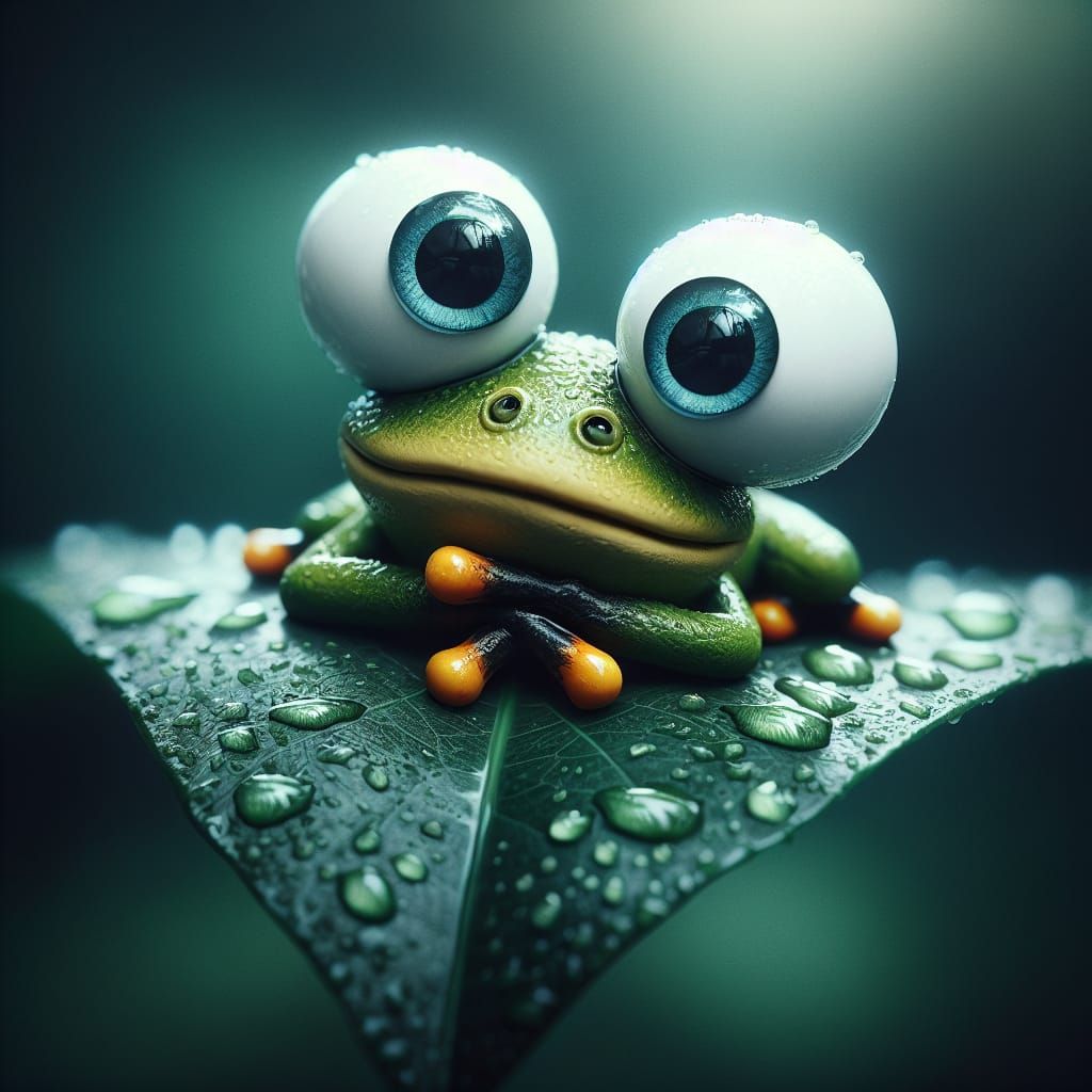 A Baby Newt with Big Googly Eyes  by @Gothicmonster 