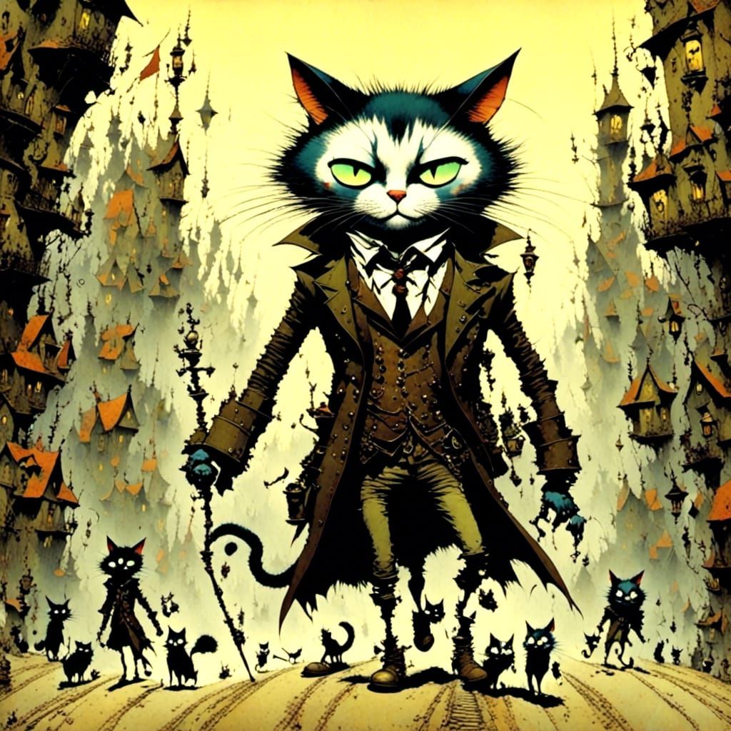 <lora:Grimly Wimsly:1.0> <lora:Grimsly Wimsly II:1.0> cat