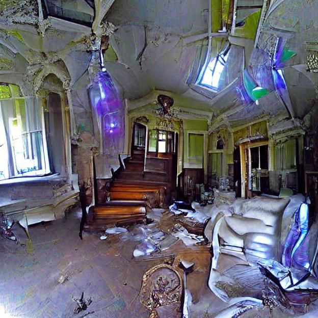 Abandoned Victorian Mansion Interior