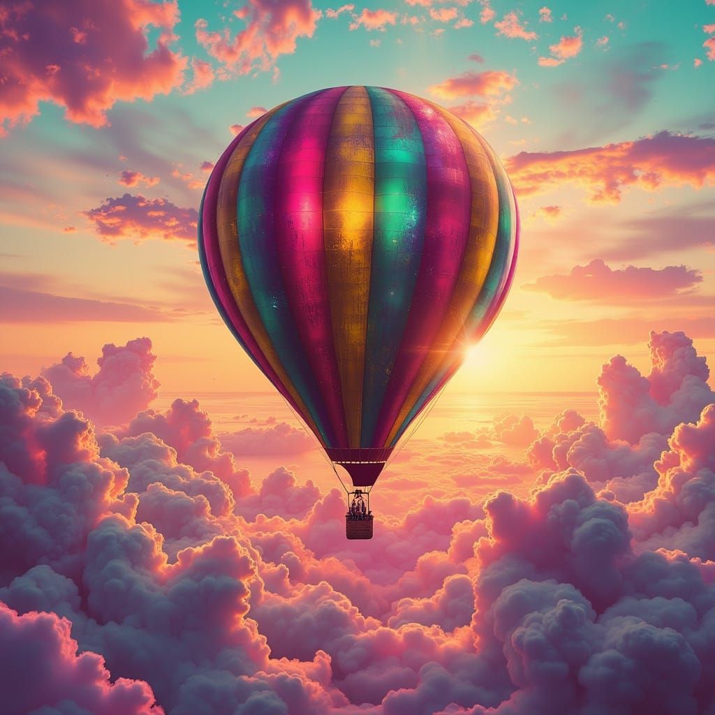 Hot Air Balloon  by @Blacklakemermaid