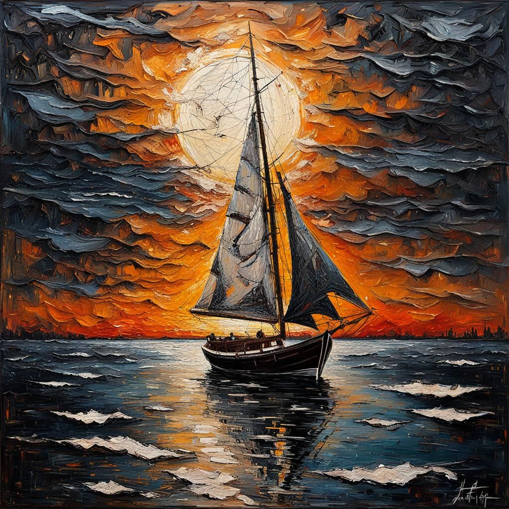 In the quiet whispers of the night’s embrace,
A heart, once whole, now shattered, lost in pain.
Each ...  by @PJs AiArt